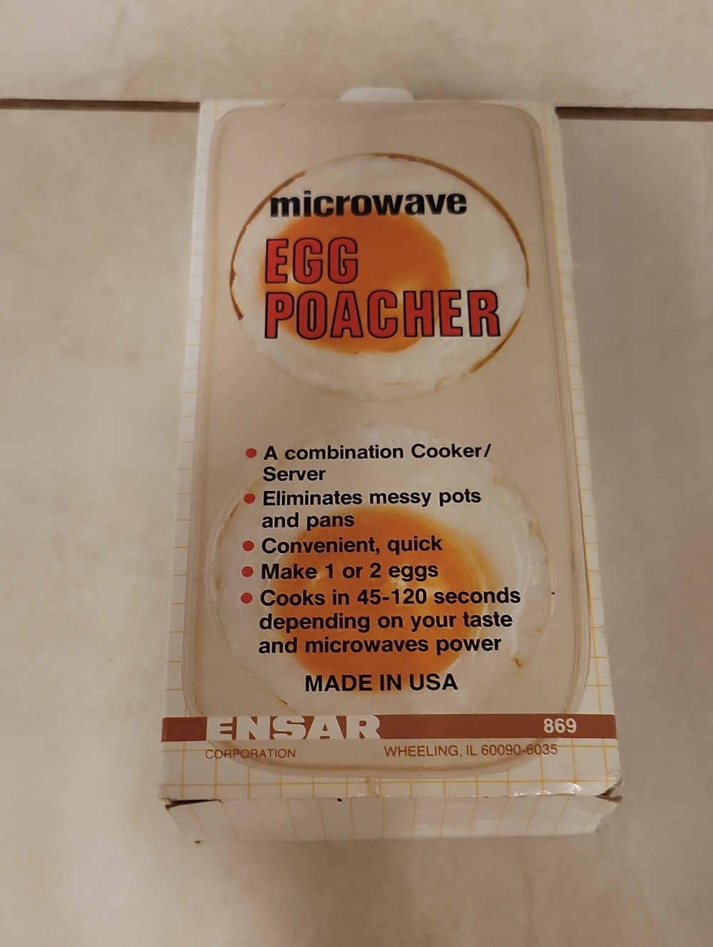 Vintage Microwave Egg Poacher Ensar 869
